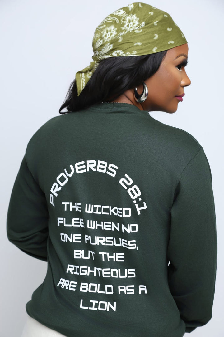 Bold TEE (green long sleeve)