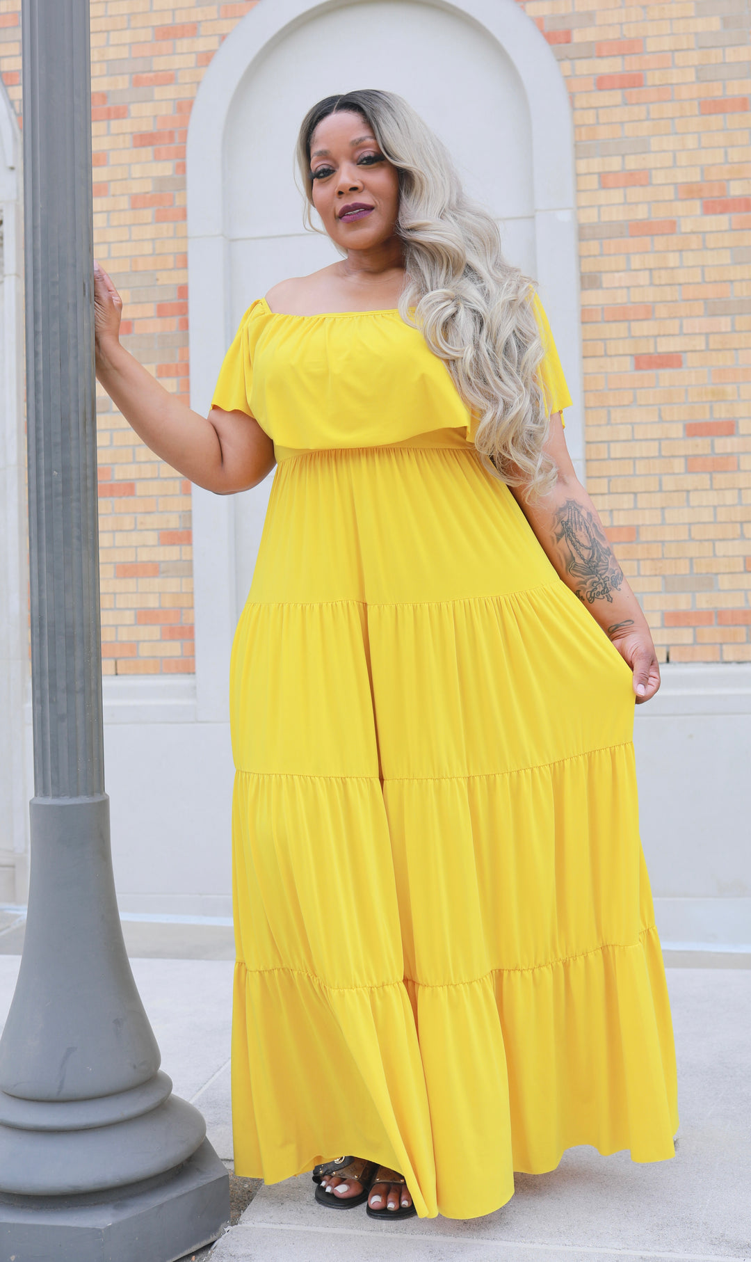 Mellow Yellow Plus Dress