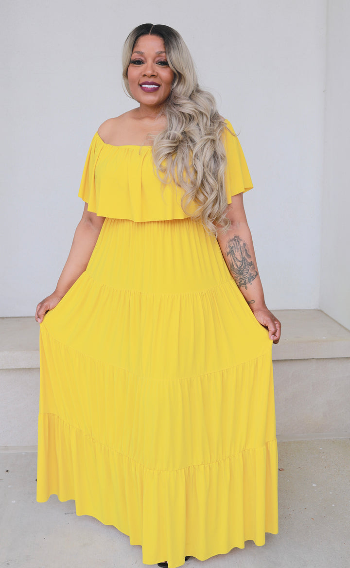 Mellow Yellow Plus Dress