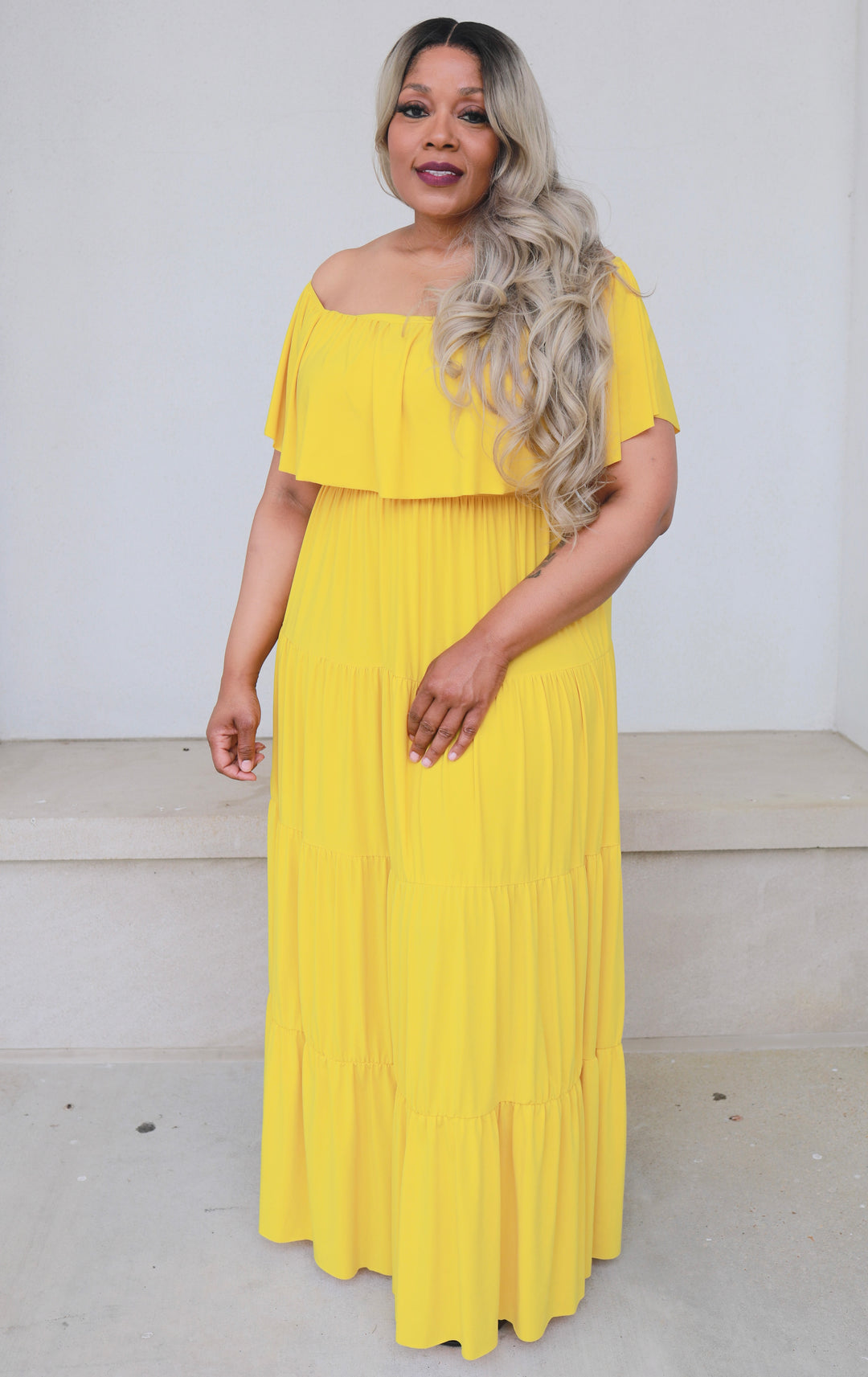 Mellow Yellow Plus Dress