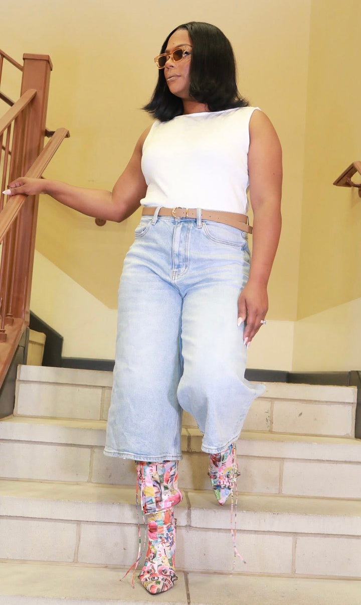 Baby Blue Cropped Jeans