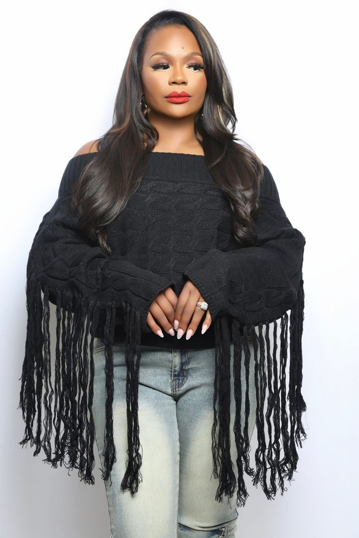 Knit Tassel “ Kiaira” Sweater